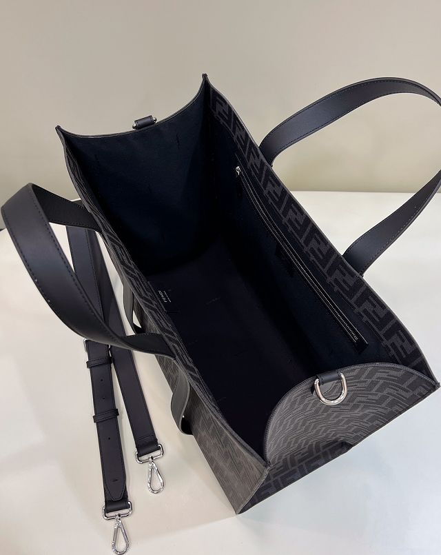 Fendi original fabric shopper bag 7VA390 black
