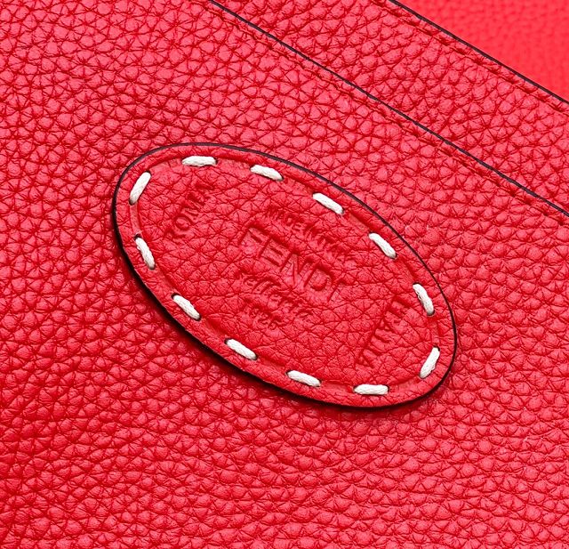 Fendi original grained calfskin medium peekaboo ISeeU bag 8BN321 red