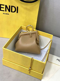 Fendi original lambskin first nano bag 7AS051 apricot