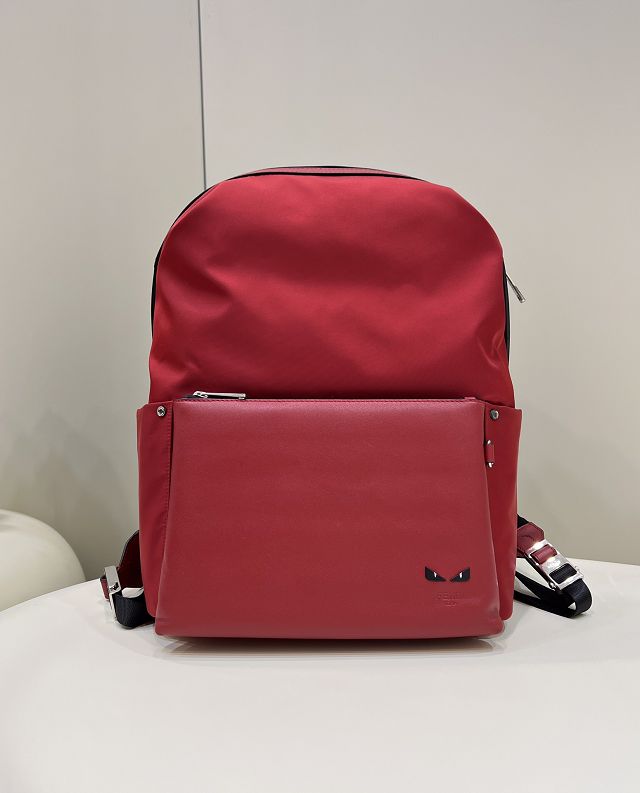 Fendi original nylon medium backpack 7VZ325 red