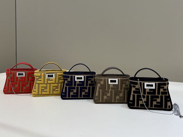 Fendi canvas nano baguette charm 7AS105 