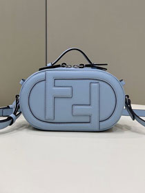 Fendi original calfskin O-Lock mini camera case 8BS058 blue