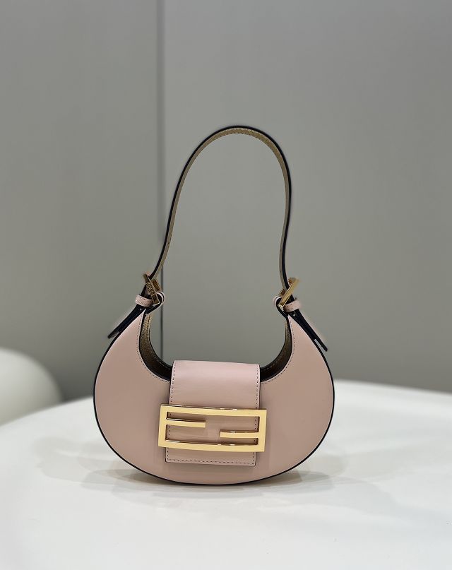 Fendi original calfskin cookie mini hobo bag 8BS065 light pink