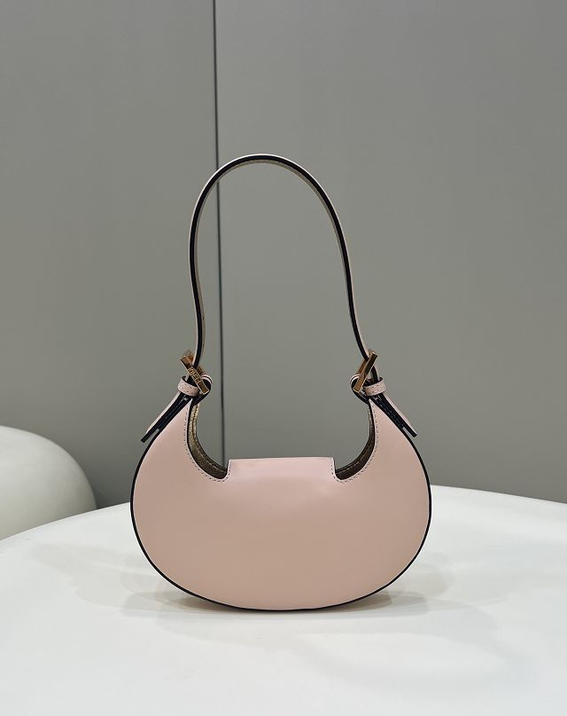 Fendi original calfskin cookie mini hobo bag 8BS065 light pink