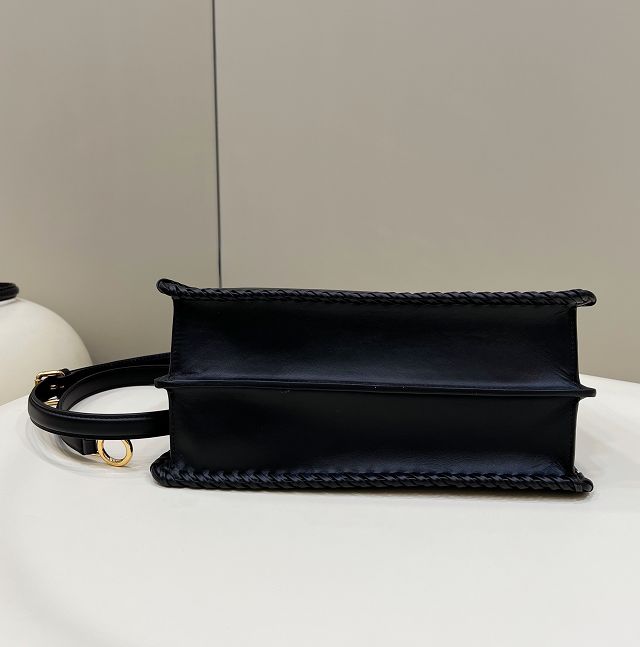 Fendi original calfskin medium peekaboo ISeeU bag 8BN321-3 black