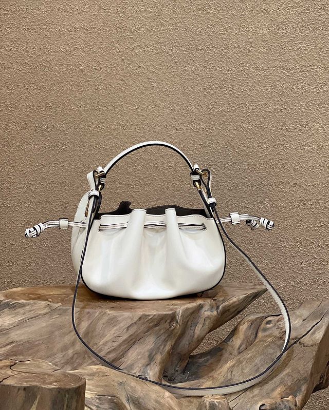 Fendi original calfskin mini pomodorino bag 8BS059 white