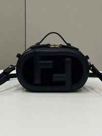 Fendi original suede O-Lock mini camera case 8BS058 black