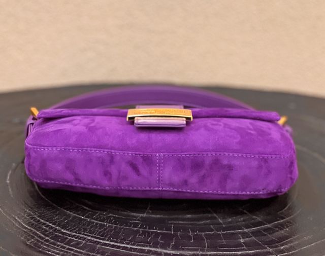Fendi suede medium 1997 baguette bag 8BR339 purple