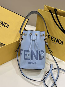 Fendi original calfskin small mon tresor bucket bag 8BS010 blue