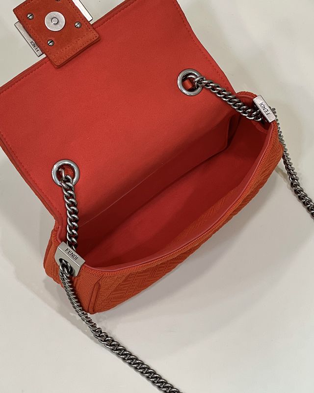 Fendi original fabric chain baguette bag 8BR793 red