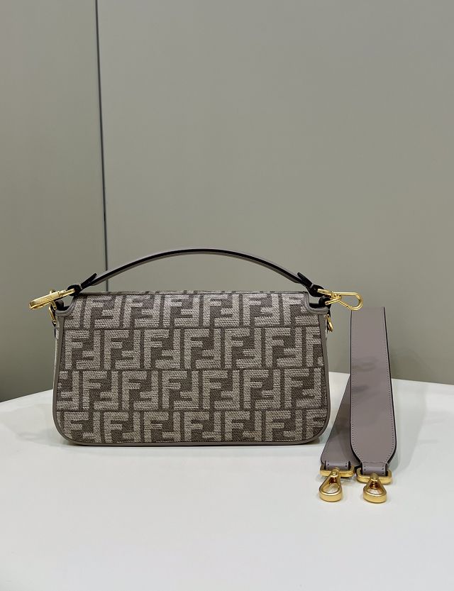 Fendi original fabric medium baguette bag 8BR600 grey