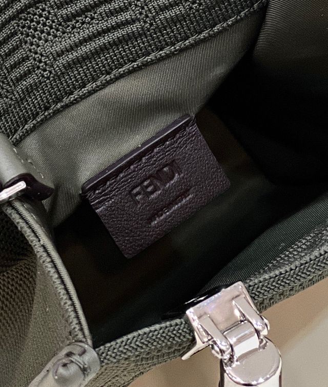 Fendi original fabric mini sunshine shopper bag 8BS051 dark green