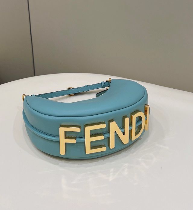 Fendi original calfskin small fendigraphy bag 8BR798 green