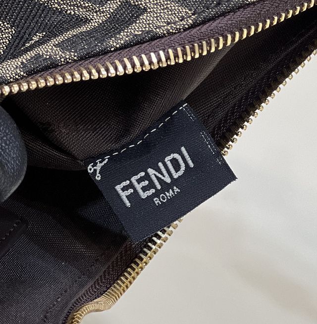 Fendi original fabric small fendigraphy bag 8BR798 black