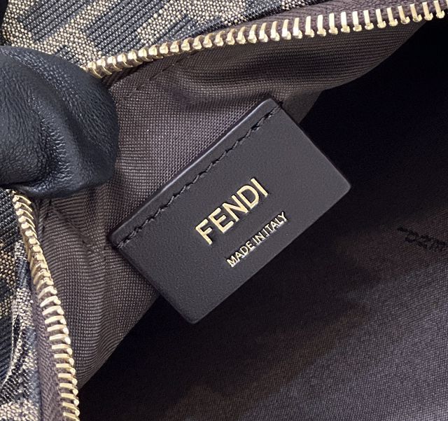 Fendi original fabric small fendigraphy bag 8BR798 dark coffee