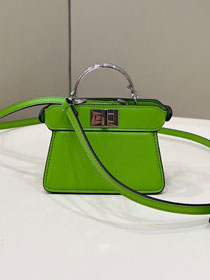 Fendi original lambskin nano peekaboo bag 7AS106 green