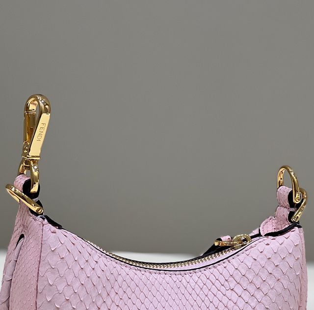 Fendi original python leather nano fendigraphy bag 7AS089 pink