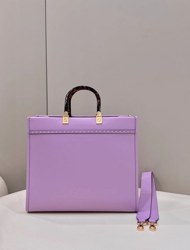 Fendi original calfskin medium sunshine shopper bag 8BH386 purple