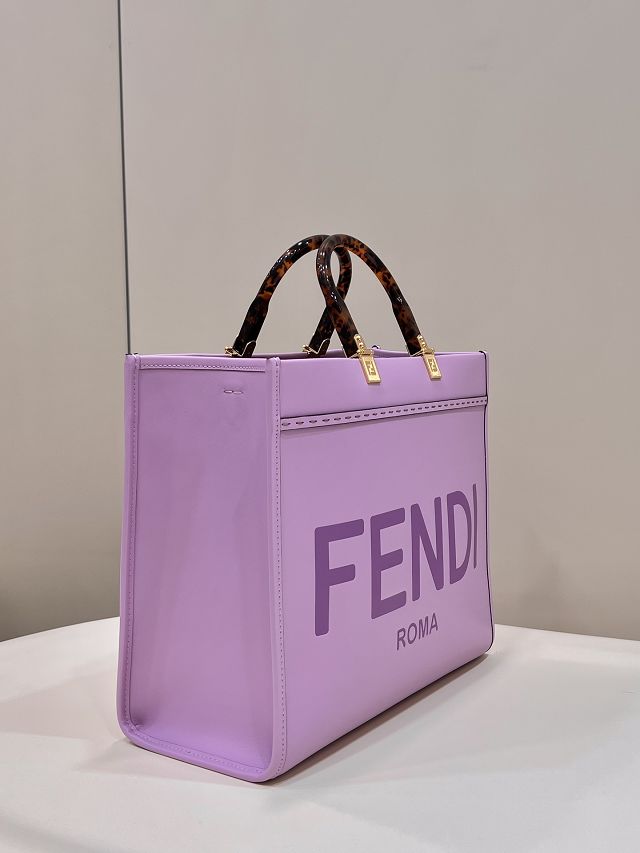 Fendi original calfskin medium sunshine shopper bag 8BH386 purple