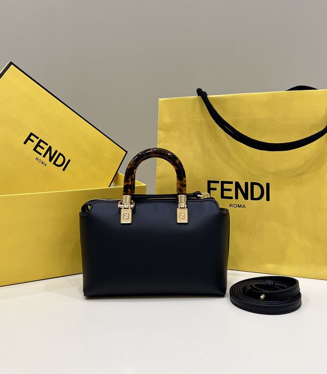 Fendi original calfskin mini by the way boston bag 8BS067 black