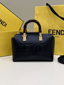 Fendi original calfskin mini by the way boston bag 8BS067 black