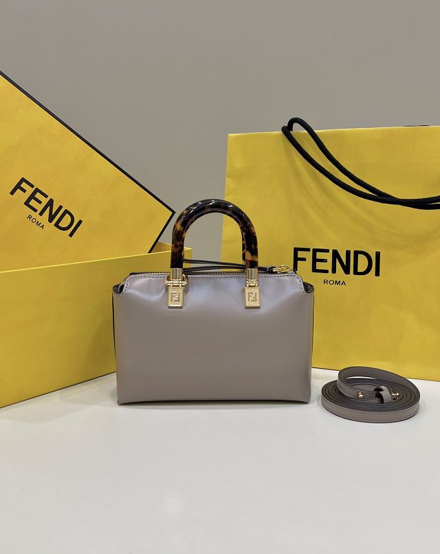 Fendi original calfskin mini by the way boston bag 8BS067 grey