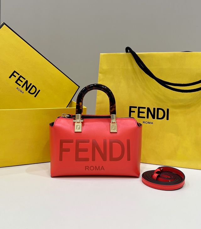 Fendi original calfskin mini by the way boston bag 8BS067 red