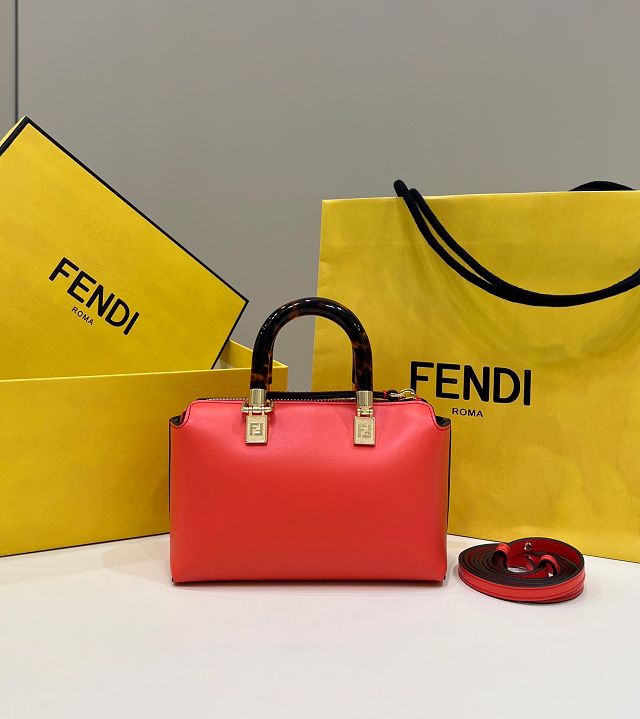 Fendi original calfskin mini by the way boston bag 8BS067 red