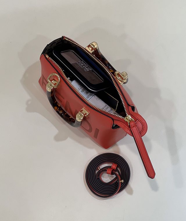 Fendi original calfskin mini by the way boston bag 8BS067 red