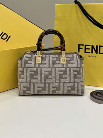 Fendi original fabric mini by the way boston bag 8BS067 grey