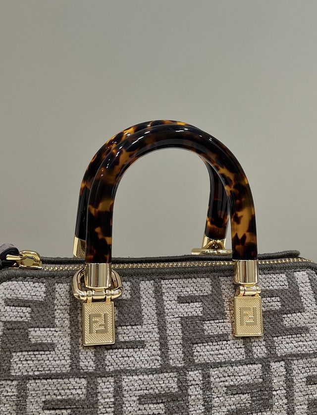 Fendi original fabric mini by the way boston bag 8BS067 grey