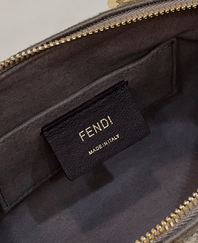 Fendi original fabric mini by the way boston bag 8BS067 grey