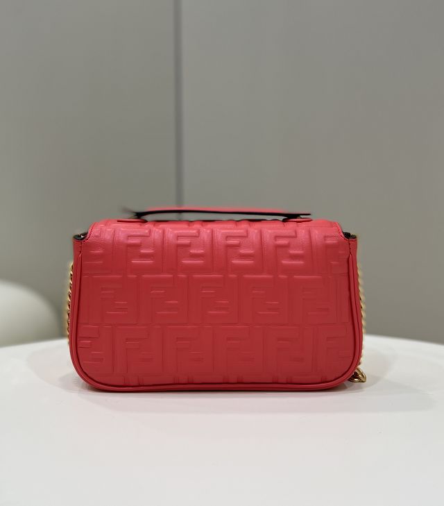 Fendi original lambskin chain baguette bag 8BR793 red