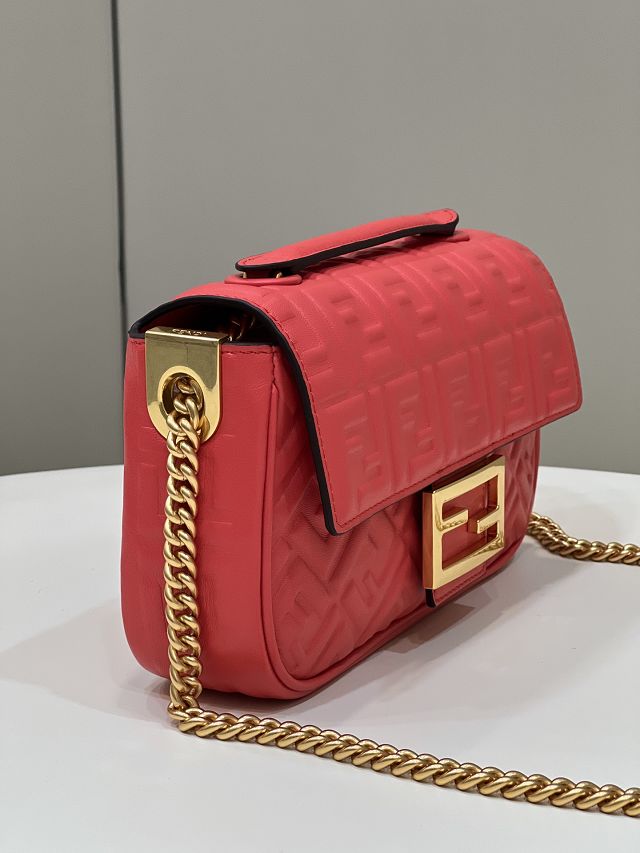 Fendi original lambskin chain baguette bag 8BR793 red