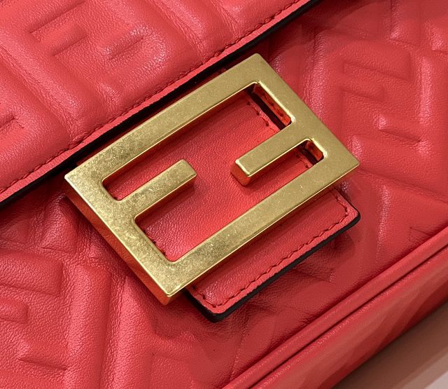 Fendi original lambskin chain baguette bag 8BR793 red