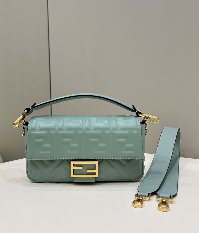 Fendi original lambskin medium baguette bag 8BR600 mint green