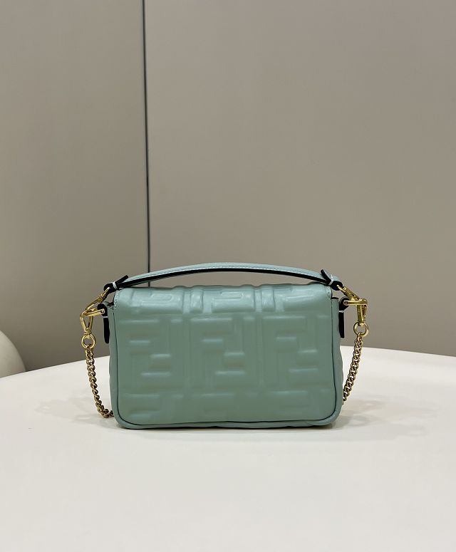 Fendi original lambskin mini baguette bag 8BS017 mint green