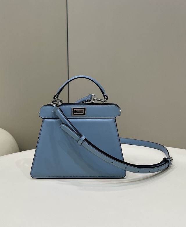 Fendi original lambskin mini peekaboo ISeeU bag 8BN335 blue