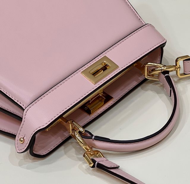 Fendi original lambskin mini peekaboo ISeeU bag 8BN335 pink