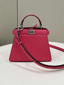 Fendi original lambskin mini peekaboo ISeeU bag 8BN335 rose red