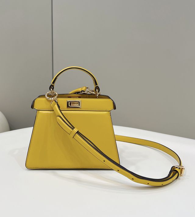 Fendi original lambskin mini peekaboo ISeeU bag 8BN335 yellow