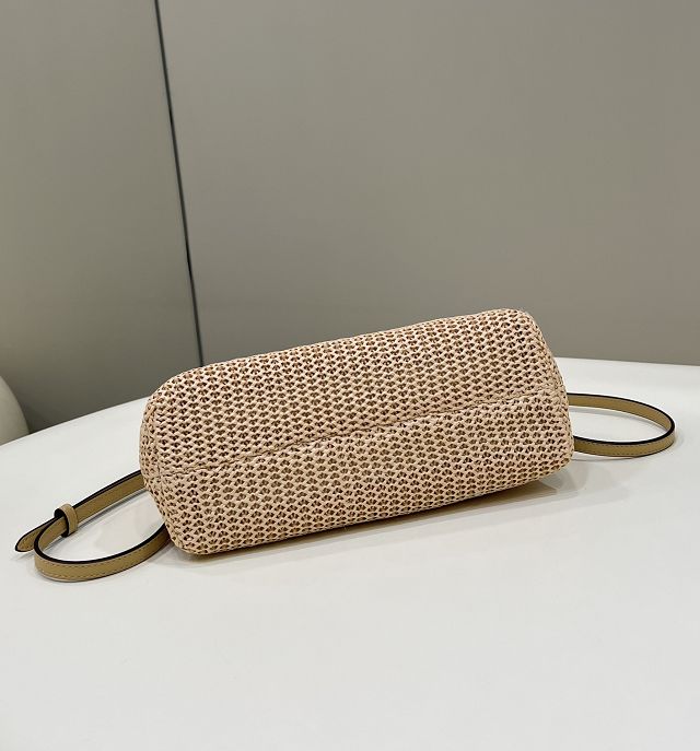 Fendi original raffia small first bag 8BP129 beige