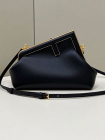 Fendi original lambskin small first bag 8BP129 black