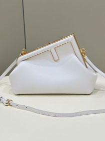 Fendi original lambskin small first bag 8BP129 white