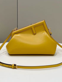 Fendi original lambskin small first bag 8BP129 yellow