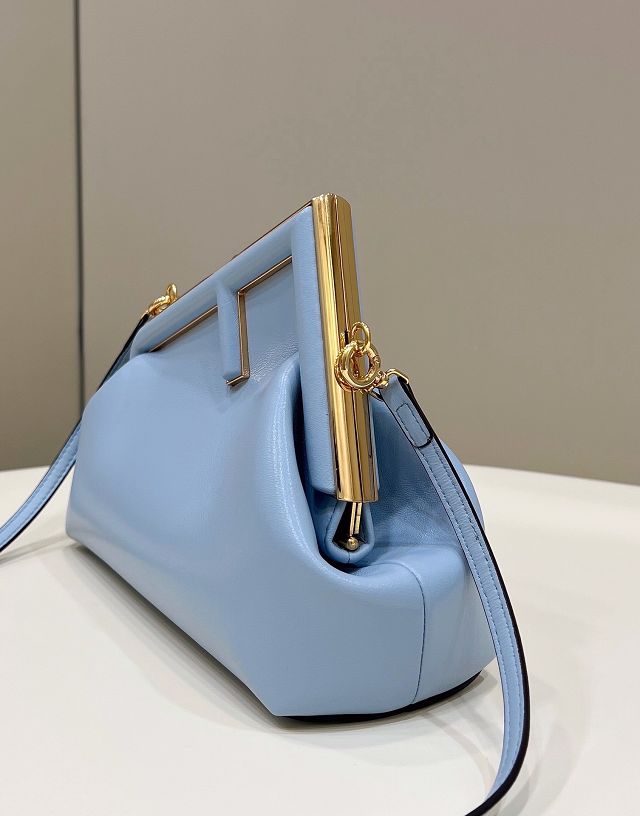 Fendi original lambskin small first bag 8BP129 blue