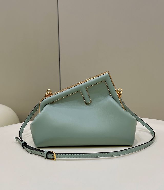 Fendi original lambskin small first bag 8BP129 mint green