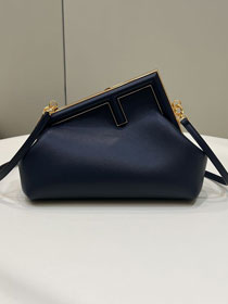 Fendi original lambskin small first bag 8BP129 navy blue