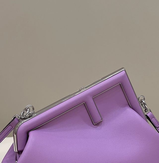 Fendi original lambskin small first bag 8BP129 purple