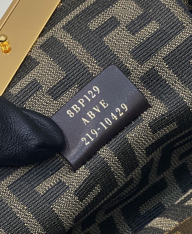 Fendi original python leather small first bag 8BP129 grey